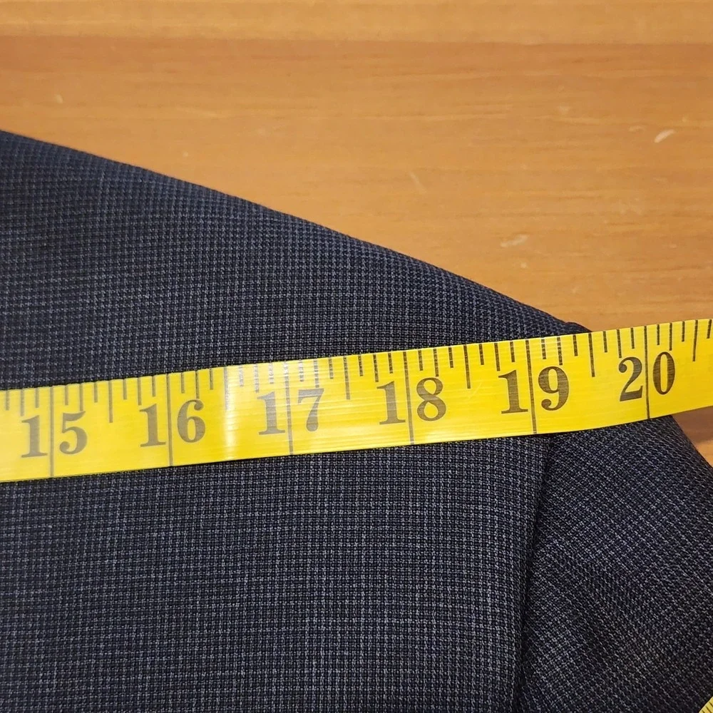 Southwick USA‎ Sharkskin Wool Suit Jacket 40R Gray Sport Coat Classic Tailored